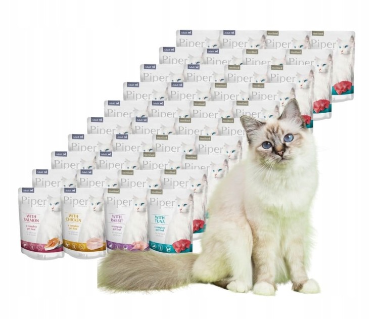 PIPER mokra karma dla kota MIX smaków 40x100g Dolina Noteci