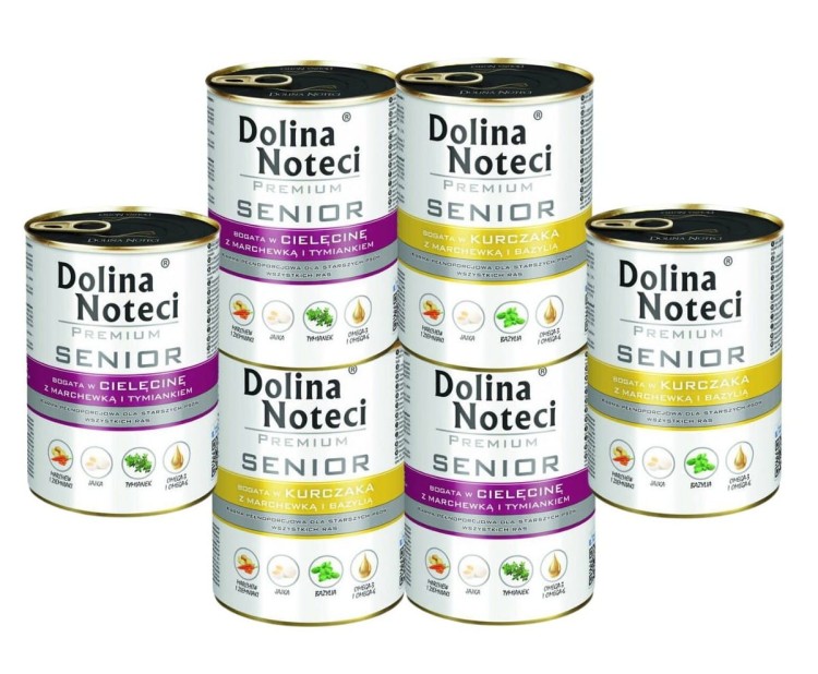 DOLINA NOTECI PREMIUM Senior MIX SMAKÓW 6x400g BEZ ZBÓŻ