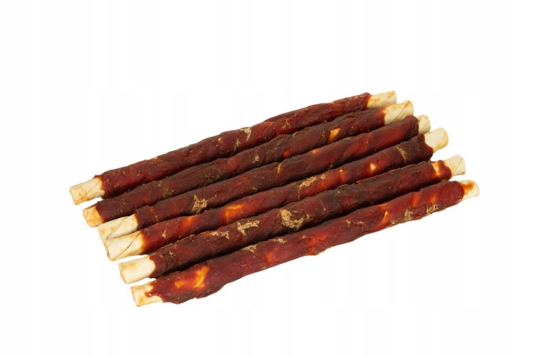 MięsoŁaki Pałki owinięte mięsem kaczki 28cm Przysmak dla psa 500g