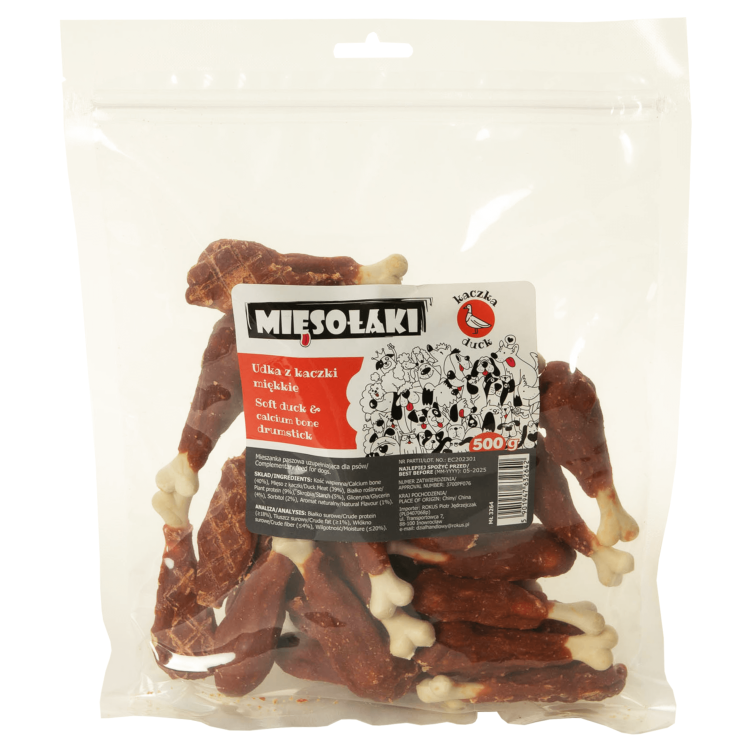 MięsoŁaki Miękkie Udka z Kaczki Przysmaki dla psa 500g