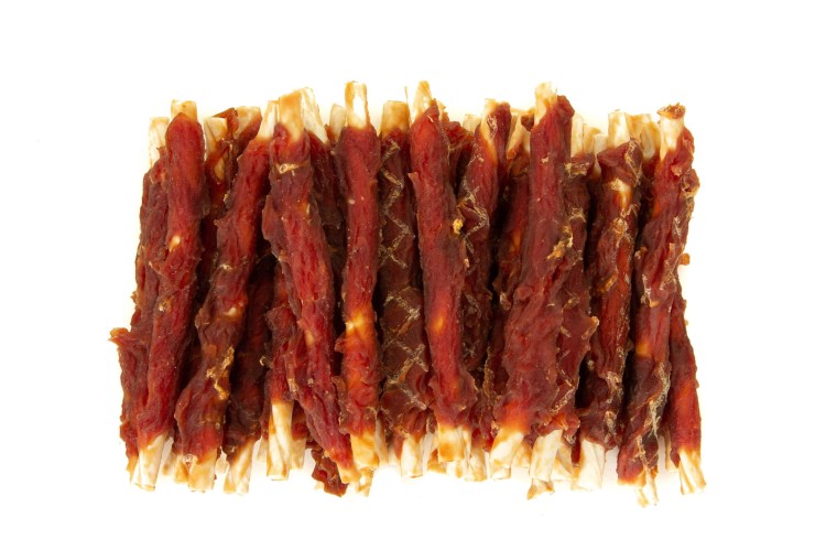 MięsoŁaki Pałeczki owinięte mięsem z kaczki Przysmak dla psa 500g