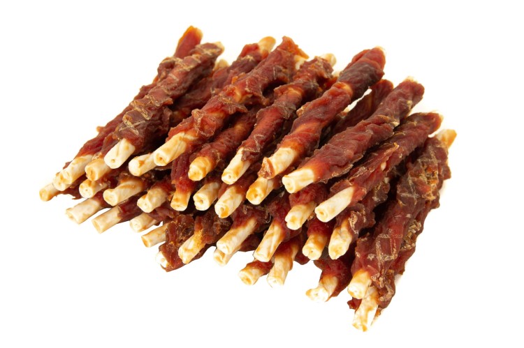 MięsoŁaki Pałeczki owinięte mięsem z kaczki Przysmak dla psa 500g