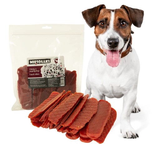 MięsoŁaki Filety z jagnięciny Przysmak dla psa 500g