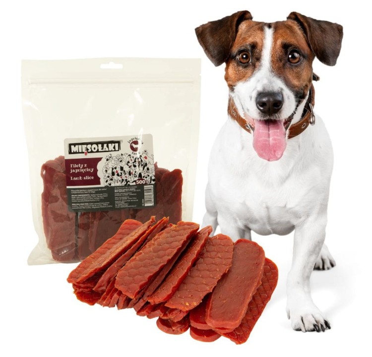 MięsoŁaki Filety z jagnięciny Przysmak dla psa 500g