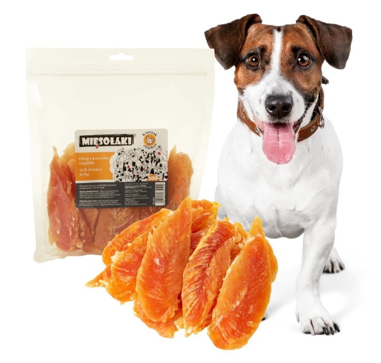 MięsoŁaki Miękkie Filety z kurczaka Przysmak dla psa 500g