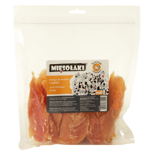 MięsoŁaki Miękkie Filety z kurczaka Przysmak dla psa 500g
