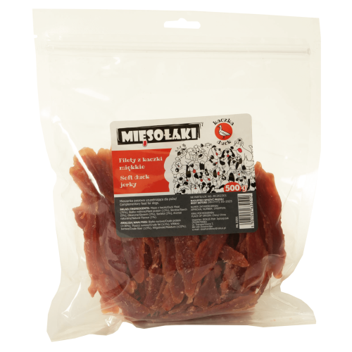 MięsoŁaki Miękkie Filety z kaczki Przysmak dla psa 500g