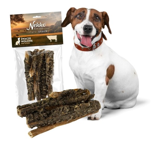 NEKKO Naturalny Przysmak dla psa Wędzone Żwacze wołowe 100g