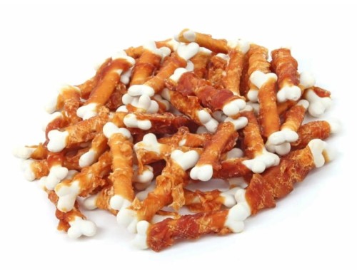 NEKKO Przysmak dla psa Kostki wapienne owinięte kurczakiem 500g