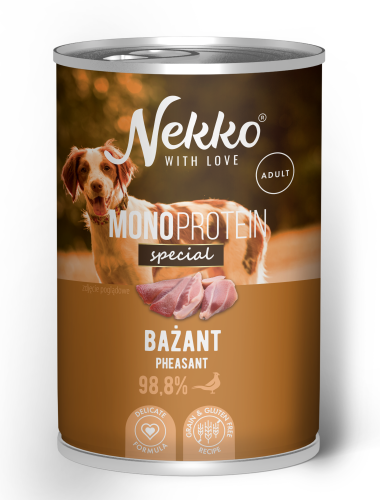 NEKKO MONOPROTEIN SPECIAL mokra karma dla psa Bażant 400g