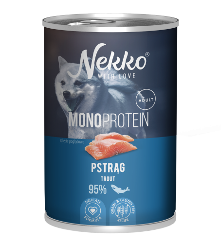 NEKKO MONOPROTEIN mokra karma dla psa Pstrąg 400g