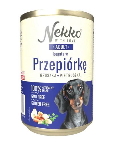 NEKKO mokra karma dla psa Przepiórka Gruszka Pietruszka 400g