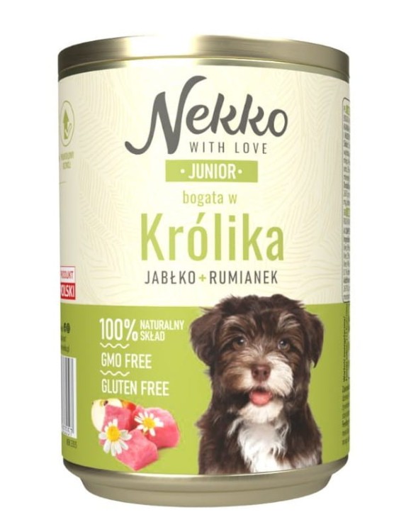 NEKKO mokra karma dla psa JUNIOR MIX SMAKÓW 6x400g Naturalny Skład
