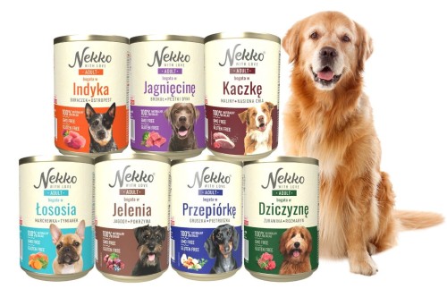 NEKKO Adult mokra karma dla psa MIX SMAKÓW 7x400g