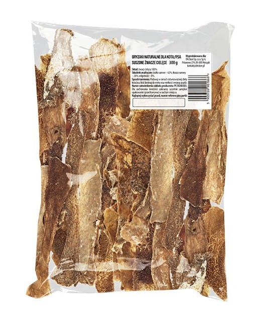 GRYZAKI Naturalny przysmak dla psa i kota Żwacze cielęce 300g