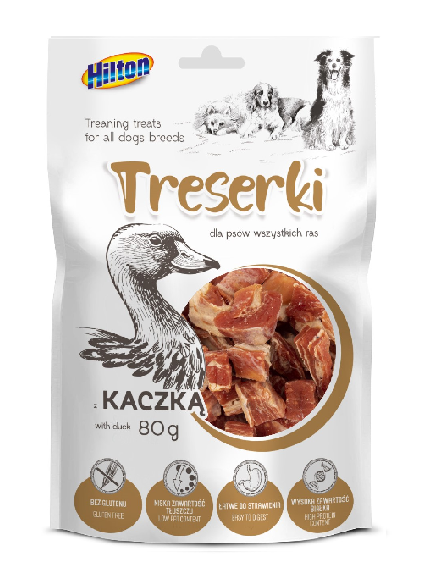 HILTON Mięsne treserki z kaczki Przekąska dla psa 80g Przysmak