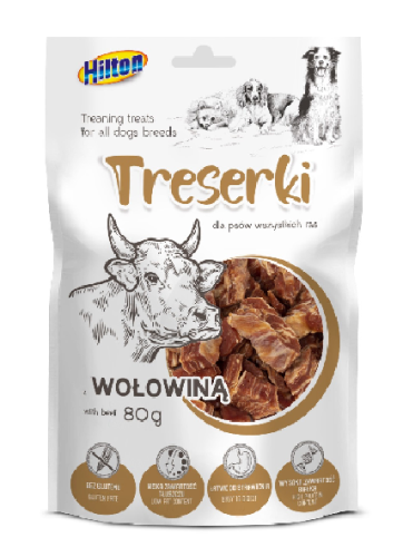 HILTON Mięsne treserki z wołowiną Przekąska dla psa 80g Przysmak