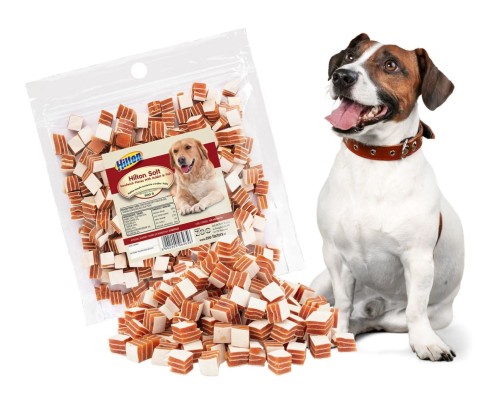 HILTON Miękkie kawałki Sandwiche z królika i ryby Przysmak dla psa 500g