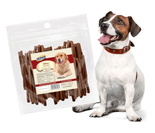HILTON Miękkie patyczki z wołowiny Przysmak dla psa 500g Sticks Naturalny
