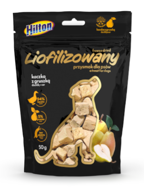 HILTON Liofilizowany przysmak dla psa z kaczką i gruszką 50g