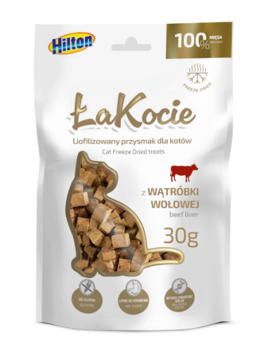 HILTON liofilizowany przysmak dla kota z wątróbki wołowej 30g