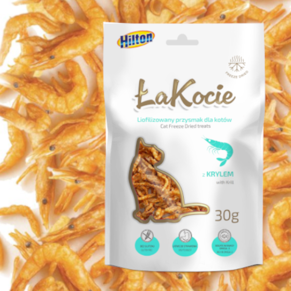 HILTON liofilizowany przysmak dla kota z krylem 30g