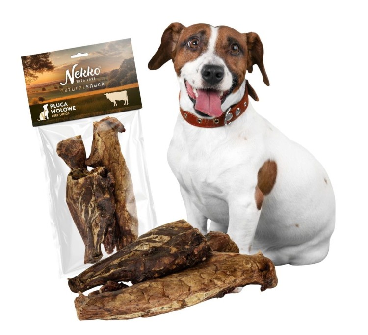 NEKKO Naturalny przysmak dla psa Wędzone płuca wołowe 100g