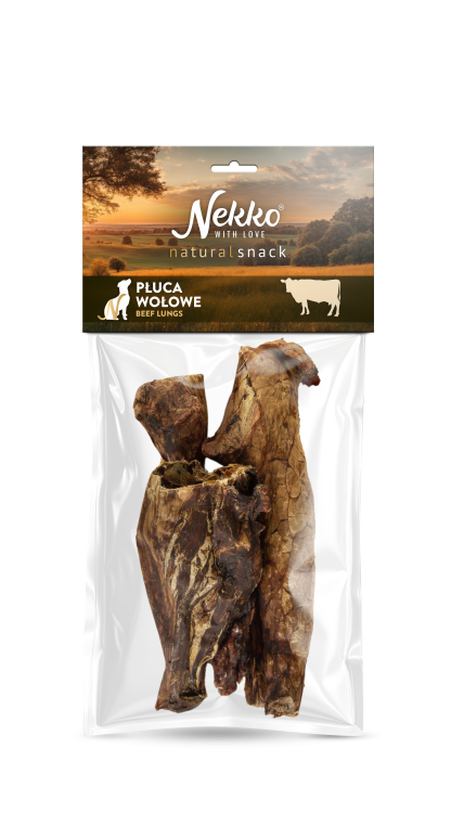 NEKKO Naturalny przysmak dla psa Wędzone płuca wołowe 100g