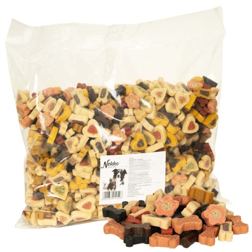 NEKKO Przysmaki mięsne Candy Mix Soft Kostki 1kg Smaczki Treserki