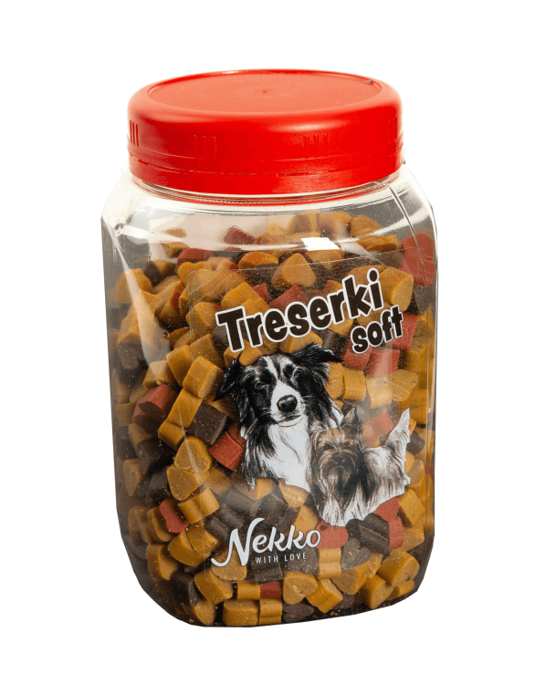 NEKKO Przysmaki Soft Serduszka mięsne MINI dla psa MIX Treserki 300g