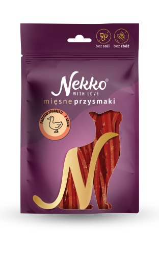 NEKKO Przysmak dla kota Paseczki spaghetti z kaczki 50g Smakołyk