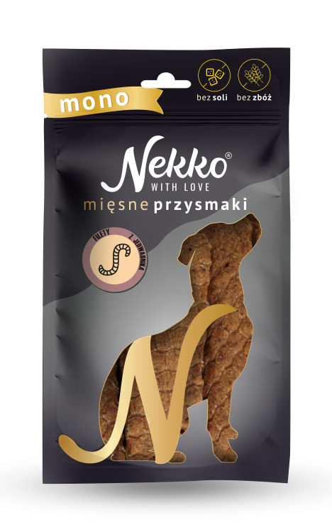 NEKKO Przysmak dla psa Filety z jedwabnika MONO 80g Smakołyk