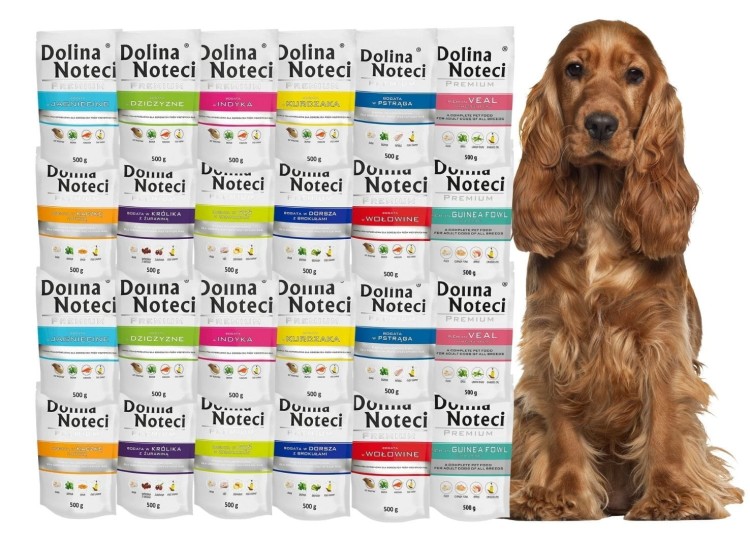 DOLINA NOTECI PREMIUM MIX 12 SMAKÓW Karma mokra dla psa 24x500g