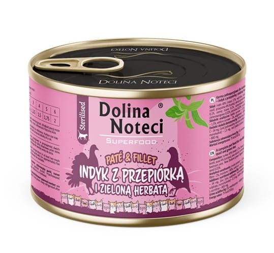 DOLINA NOTECI Superfood pasztet i filet dla kota sterylizowanego MIX 12x185g