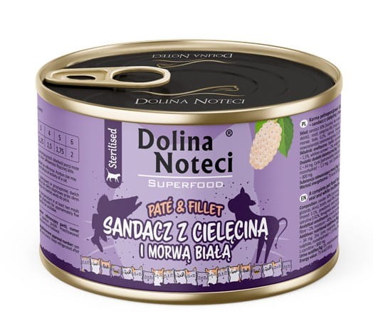 DOLINA NOTECI Superfood pasztet i filet dla kota sterylizowanego MIX 12x185g