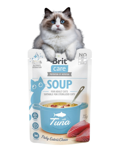 BRIT Care Cat Mokra karma dla kotów sterylizowanych ZUPA TUŃCZYK 75g Soup