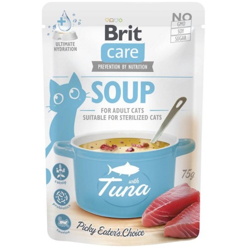 BRIT Care Cat Mokra karma dla kotów sterylizowanych ZUPA TUŃCZYK 75g Soup