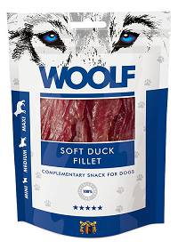 WOOLF Paski z Kaczki Przysmak dla psa 100g Filety, Smakołyki