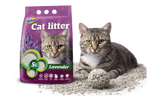 HILTON Żwirek dla kota bentonitowy LAWENDA 5l zapachowy