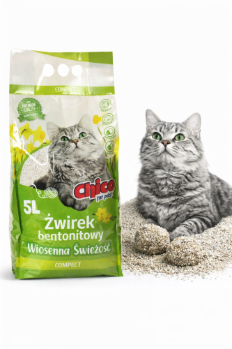 CHICO Żwirek bentonitowy dla kota Wiosenna Świeżość 5l drobny