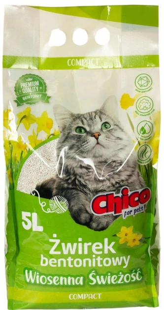 CHICO Żwirek bentonitowy dla kota Wiosenna Świeżość 5l drobny