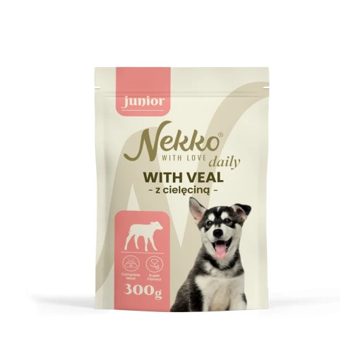 Mokra karma dla psa NEKKO DAILY JUNIOR Cielęcina 300g saszetka