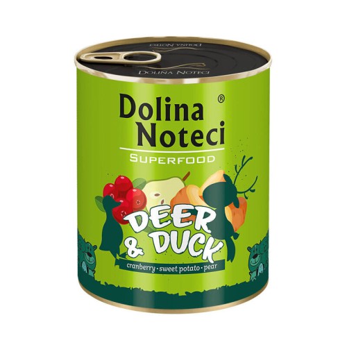 Mokra karma dla psa Dolina Noteci Superfood Jeleń i Kaczka 800g
