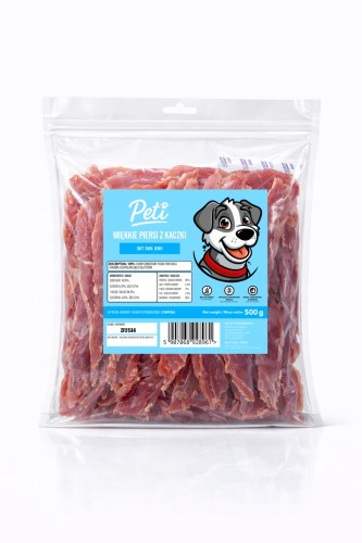 Przysmak dla psa PETI Miękkie piersi z kaczki 500g Naturalny Smakołyk