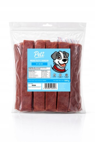 Przysmak dla psa PETI Miękkie filety z jagnięciny 500g Naturalne Smaczki