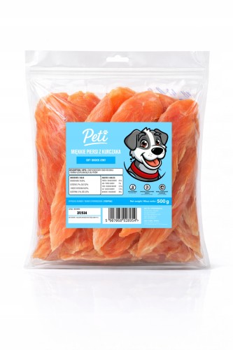 Przysmak dla psa PETI Miękkie piersi z kurczaka 500g Naturalny Smakołyk
