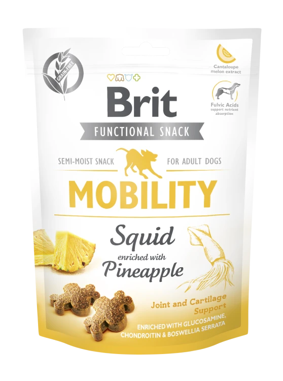 Przysmak dla psa BRIT Functional Snack Mobility Squid z ananasem 150g