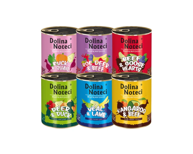 Dolina Noteci Superfood zestaw MIX mokra karma dla psa - 6 x 800 g