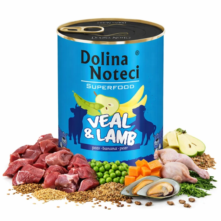 Dolina Noteci Superfood zestaw MIX mokra karma dla psa - 6 x 800 g