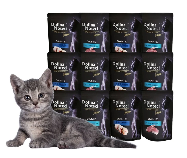 DOLINA NOTECI PREMIUM Mokra karma dla kota JUNIOR DANIE 12x85g